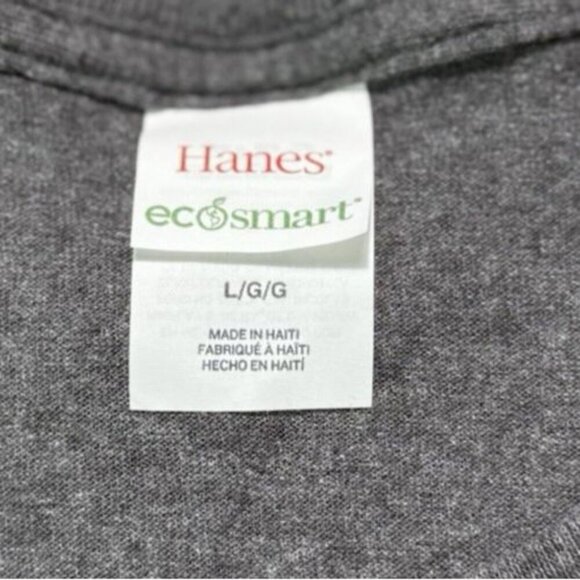 Caliber Collision Gray Hanes Eco-Smart Double-Sided T-Shirt Men's Large - Picture 2 of 12